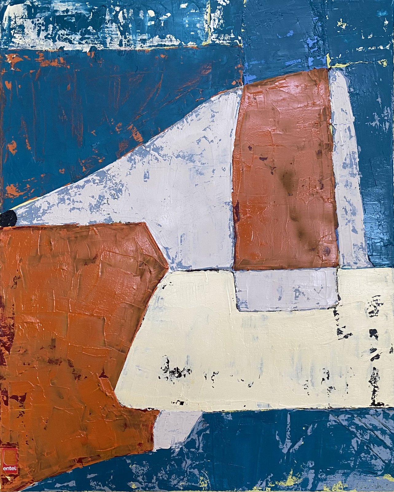 Everyday Dog Walk — original painting by Karin Gembus