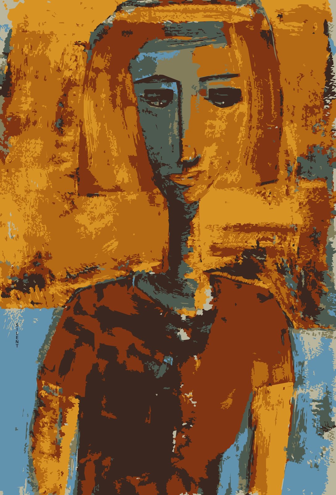 Hi Res Sunsout Karin — original painting by Karin Gembus